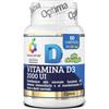 OPTIMA NATURALS Srl Vitamina D3 2000 UI | Sistema Immunitario Ossa Optima Colours of Life | 60 Compresse