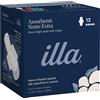 PIETRASANTA PHARMA SpA ILLA Care Assorbenti Notte con Ali | Assorbente in Cotone | 12 Pezzi