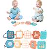 Lixstyea Giocattolo da viaggio in aereo, Busy Activity Board per bambini, giocattolo Montessori, libro di attività per viaggiare in auto, giocattolo educativo sensoriale per lo sviluppo educativo a