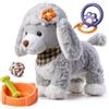TUMAMA KIDS Giocattolo Interattivo Di Peluche Per Cane, Giocattolo Telecomandato Per Cani Con Guinzaglio, Peluche Elettronico Interattivo Che Cammina, Abbaia E Scodinzola, Regalo Per Bambini Bambina