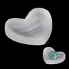 FINGERINSPIRE Ciotola Decorativa in Cristallo di Selenite Naturale a Forma di Cuore, 55x65mm Colore Bianco Fumo per Riporre Gioielli per Braccialetti Orecchini e Appassionati di Cristalloterapia