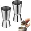 ZFRITP 2 pezzi cocktail jigger,dosatore cocktail 2 cl 4 cl,doppia tazza di misurazione dosatore alcool in acciaio inossidabile, misuratore di vetro per gin,whiskey,alcool, accessori da bar e cocktail di alta