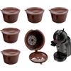 kahdauw 6 cialde di caffè riutilizzabili, riutilizzabili ricaricabili per Dolce Gusto,Capsule riutilizzabili compatibili con macchine Dolce Gusto,capsula riutilizzabile,filtri per caffè non monouso. (Ma
