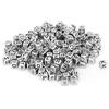 Tnfeeon 500 Pz 6mm Quadrato Acrilico Alfabeto Lettera Perline Dalla A Alla Z Modello Perline per Creazione di Gioielli Bracciali Collane Portachiavi (Argento)