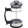 TopHomer Caffettiera a stampa francese, in acciaio inox con brocca di vetro, macchina da caffè manuale e tè, stantuffo con filtro, per casa e ufficio (350 ml)