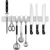 Fohil Porta Coltelli Cucina con 3 Ganci, 40cm Portacoltelli Magnetico in Acciaio Inox, 16in Barra magnetica per Coltelli, Ceppo Coltelli da Cucina, Blocco Magnetico del Coltello per Utensili de Cucina