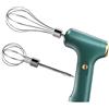 SEIWEI Frullatore manuale, frusta elettrica, frullatore portatile a 3 velocità, in acciaio inox, frusta per impastare, per cucina e cottura (verde)