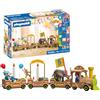 PLAYMOBIL | Trenino di compleanno | Trenino festivo con animali, candele, adesivi numerici e accessori | Per bambini da 4 anni | 72184