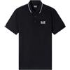 EA7 Emporio Armani Polo da Uomo Core Identity in Piquet Stretch, 8NPF16 (IT, Testo, 3XL, Regular, Regular, Nero)