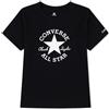 CONVERSE T-SHIRT MANICHE CORTE BAMBINA NERO