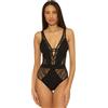 Becca Costume da Bagno Intero da Donna, con Scollo a V, all'Uncinetto, Colore Standard, Nero (A), M