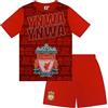 Liverpool F.C. Liverpool FC - Pigiama corto per bambini, ufficiale, Testo rosso, 10-11 Years