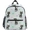 RPLIFE Zaino per bambini con gatti neri, occhi verdi, mini con targhetta per il nome, zaino scolastico per bambini, 3-8 anni, Gatti neri Occhi verdi, Medium, Zaini Carino