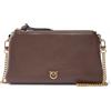 Pinko Mini Double Bag Piccola in Pelle con Tracolla marrone - marrone, unica