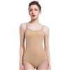 Spoxiyue Body Intimo Modellante da Donna, Senza Cuciture, Spalline Sottili, Beige (Nudo, M)