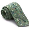 Cencibel Smart Casual Cravatta Liberty Donna Leigh Verde Fiori Blu e Rose, Verde