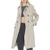 OROLAY Trench Lungo da Donna Cappotto Classico Doppiopetto con Risvolto con Cintura Grigio M
