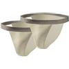 sesto senso Slip Uomo Cotone 2 Pacchi Sexy Mutande Comodo Biancheria Intima di Base Tanga L 2 Beige Chiaro