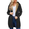 RITOSTA Felpa con Cappuccio Donna Lunga in Pile con Zip e Tasche per Invernale - Manica Lunga Cappotto