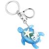 Amabro Portachiavi a forma di tartaruga marina, portachiavi da spiaggia con chiusura, ciondolo 3D a forma di tartaruga oceano, regalo di compleanno, Blu