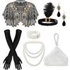 Ginkago Costume Charleston da donna anni '20 anni '20, perfetto per costume da donna, carnevale, Halloween
