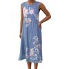 RYTEJFES Vestiti Estivi Donna Vestito Estivo Donna Vestito Lungo Lunghi Cotone Elegante Corto Abito Abiti Curvy da Casa Maniche Corte Lino Eleganti Mare Women Maglina 4XL Cerimonia Prendisole Smanicato