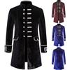 WOXIHUAN Giacca Gotico da Uomo Cappotto in Velluto Steampunk Costume di Halloween Una Fila Pulsanti Coat Vintage Medievale Giacca Vittoriano Uniforme Inverno Caldo Cardigan Vittoriano per Cosplay Carnevale
