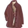 EMUKFD - Giacca in pile Sherpa da donna, invernale, stile orsetto di peluche, in finta pelliccia, calda e accogliente, giacca termica da donna, con bottoni, casual, elegante, parka, morbida e soffice