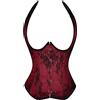 WLFFW Corsetto Punk Sottoseno Corpetto Bustino Pirata Donna XL Vino Rosso