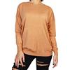 JOPHY & CO. Maglione Donna Scollo U (cod. 22238) (L, Camel)