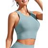 CRZ YOGA Racerback Taglio Corto Top Bikini | Imbottito, Coppa A-D, Scollo Alto, Nuoto, Tankino da Bagno per Donna