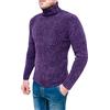 Evoga Pullover Dolcevita Uomo a Collo Alto Maglione Invernale in ciniglia