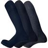 AMAL SOCKS 6 Paia Calze Sanitarie Lunghe in Caldo Cotone con Polsino a costina raccomandato, favorisce la circolazione a compressione Graduata nelle zone della gamba|cucitura ultrapiatta|Prodotto Italiano