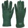 styleBREAKER Guanti touchscreen da donna in peluche,Abete verde