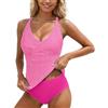 Generic Tankini Taglie Forti con Ferretto e Spalline Regolabili, Sostegno Extra, Donna, Costume da Bagno Curvy e Confortevole