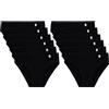 de fonseca Slip Cotone bielastico Art. 9523, 12 Pezzi Nero 2 (XS)