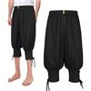 helymore Medieval Medieval, pantaloni medievali, da pirata, per cosplay, per Halloween, carnevale, colore nero