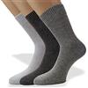 PASINI FASHION 3 Paia - Calzini da donna e da uomo in Lana-Cashmere - Collezione ALBA - dinamiche e confortevoli (Antracite Grigio Cielo, 39-42)