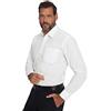 JP 1880 Camicia con Polsini risvoltati, Gemelli, Maniche Lunghe, Colletto ad Apertura Inglese, finissaggio Non-Stiro e vestibilità Moderna Bianco Neve 6XL 812020200-6XL