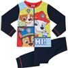 Paw Patrol Hi! - Marshall Rubble Chase Set Pigiama a Maniche Lunghe per Ragazzi