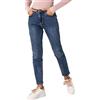 Nina Carter - Pantaloni da donna stile boyfriend, a vita alta, MOM Jeans, stile paracadute, effetto lavato, aspetto usato, S