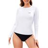 SHEKINI Costume da Bagno a Maniche Lunghe Rashguard da Donna Maglietta da Surf Top