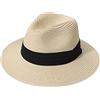 Yutdeng Cappello Panama per Donna Uomo Cappello da Spiaggia in Paglia Unisex Fedora Cappello Arrotolato in Paglia a Tesa Larga Cappello da Sole Regolabile Estivo Moda Pieghevole cap Beige