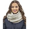 Vivisence Invernale Scaldacollo Classico da Donna in Filato Caldo Design con Toppa in Ecopelle Perfetto per Le Giornate Invernali E Le attività All'aperto