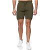 Indicode Pantaloncini da uomo Ronny in tessuto con 5 tasche | Bermuda da uomo in tessuto, esercito, S