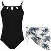 Arshiner Ragazza Costume da Bagno con Gonna Set Bambina Stampa Floreale Swimsuit Estivo Due Pezzi Costume da Bagno per Ragazza 7-15 Anni
