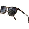 80Days Occhiali da Sole Squadrati per Uomo e Donna - UV400, Linea Sottile, Eleganza Senza Tempo (Tortoise)