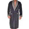 R Revise Elegante Vestaglia per Gli Uomini - comodo e resistente - velluto - Revise RE-102 - Grigio antracite - 4XL