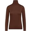 Ciocca Pura Luxury Maglia Donna Collo Dolcevita in Cashmere & Modal Manica Lunga (IT, Testo, L, Regular, Regular, Cacao)