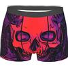 Lawenp Mexico Halloween Skull Cool Slip Boxer da Uomo Traspirante Comodo Morbido Stretch Trunks Intimo (28-42)